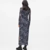 All-over-print mesh jurk