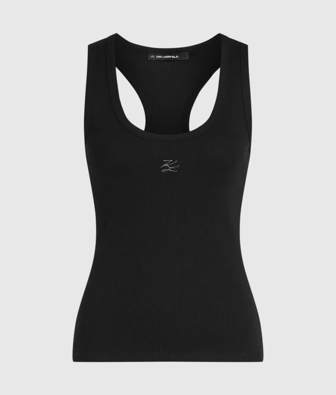 Autograph geribde tanktop