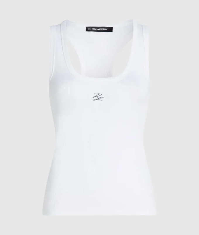 Autograph geribde tanktop