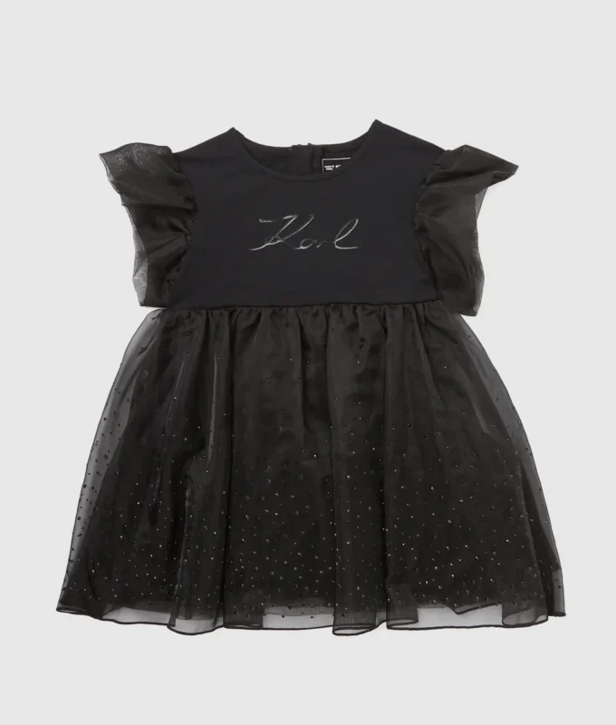 Babyjurkje van mesh met strass