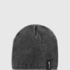 Beanie met gewassen logopatch