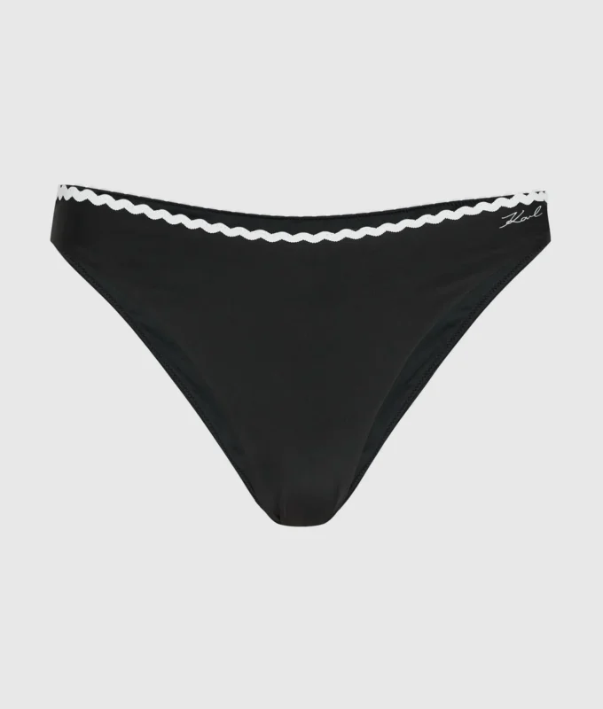 Bikini-broekje met geschulpte rand