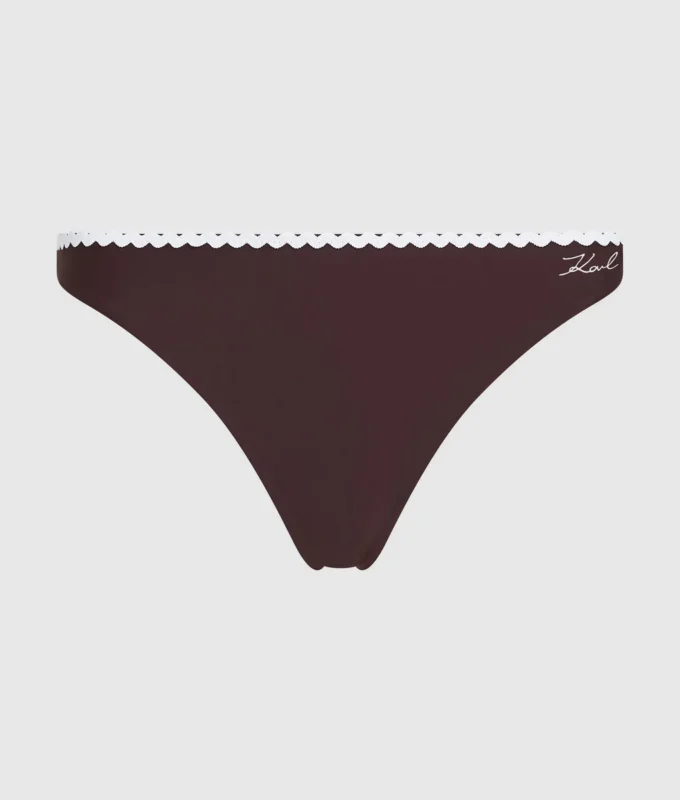Bikini-broekje met geschulpte rand