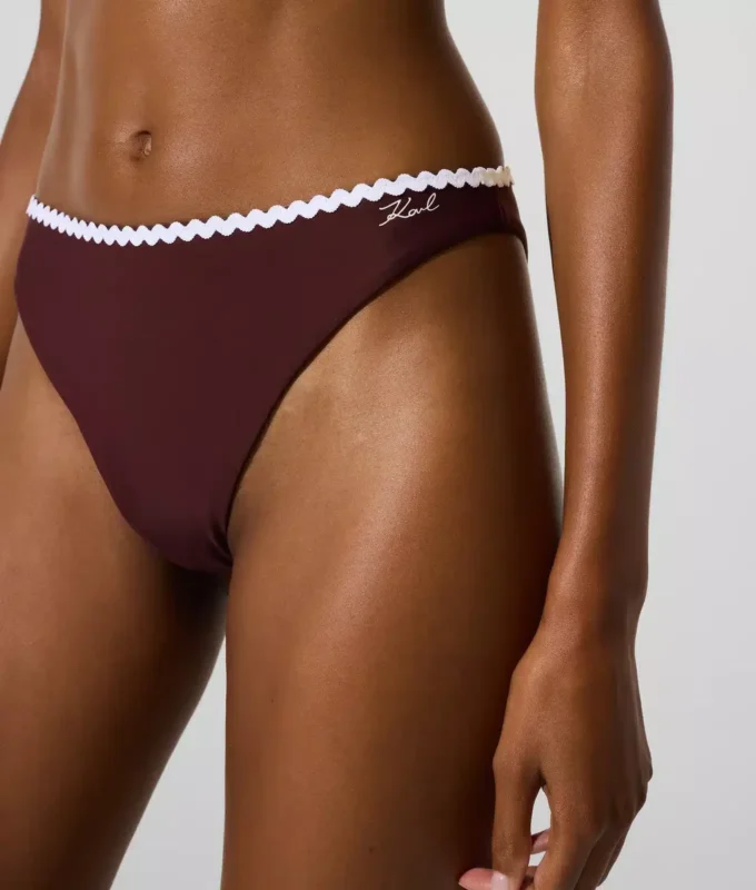 Bikini-broekje met geschulpte rand