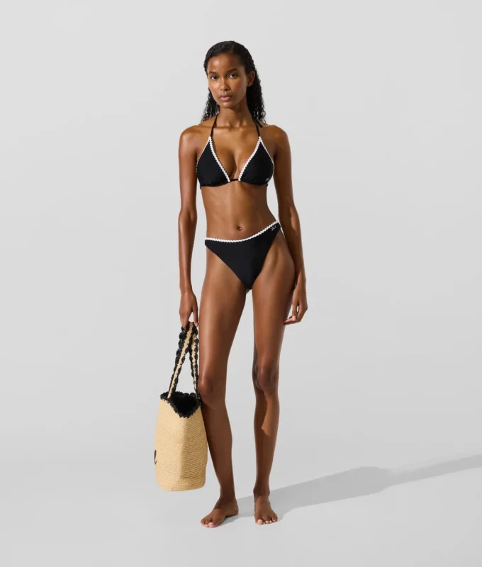 Bikini-broekje met geschulpte rand