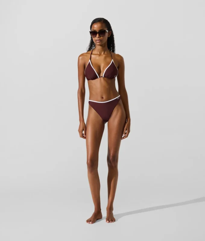 Bikini-broekje met geschulpte rand