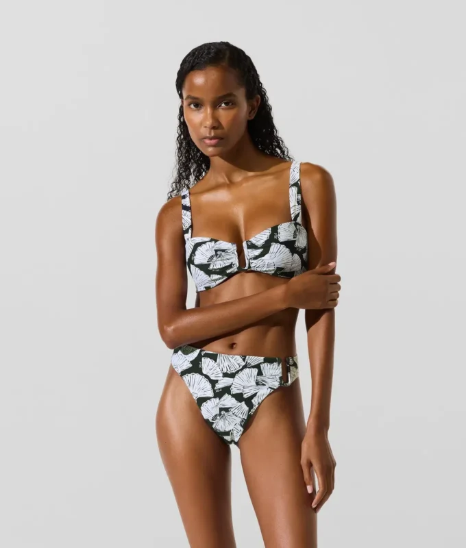 Bikinibroekje met waaierprint