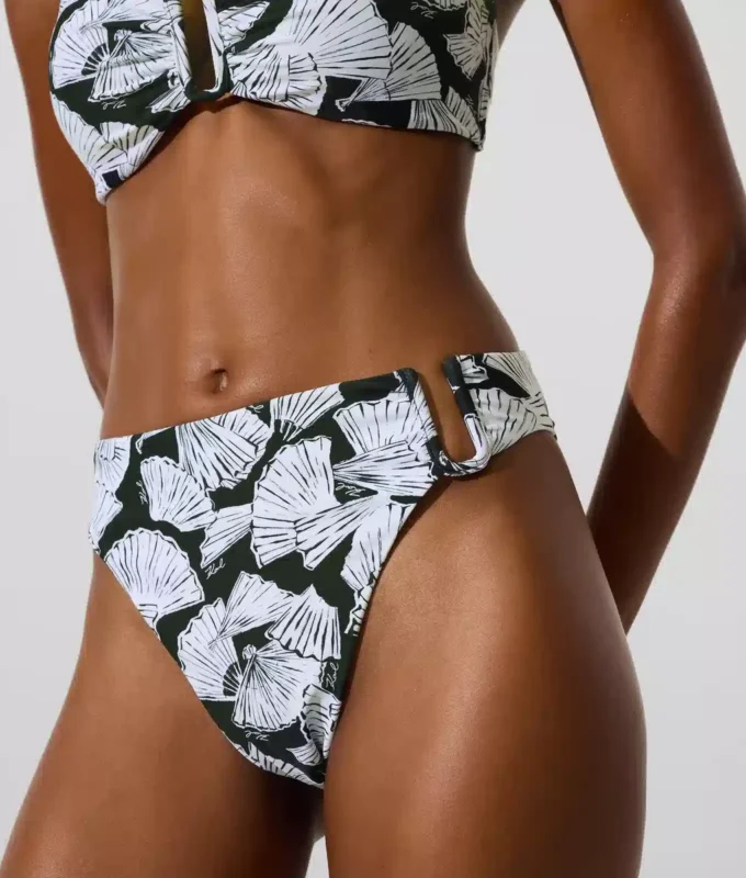 Bikinibroekje met waaierprint