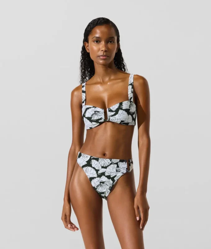 Bikinitop met waaierprint