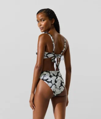 Bikinitop met waaierprint