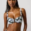 Bikinitop met waaierprint
