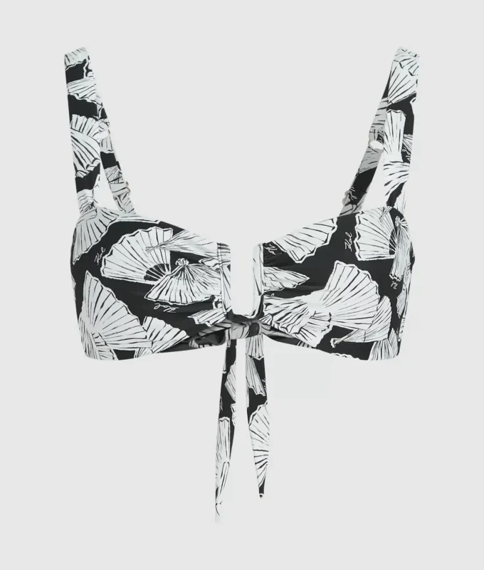 Bikinitop met waaierprint