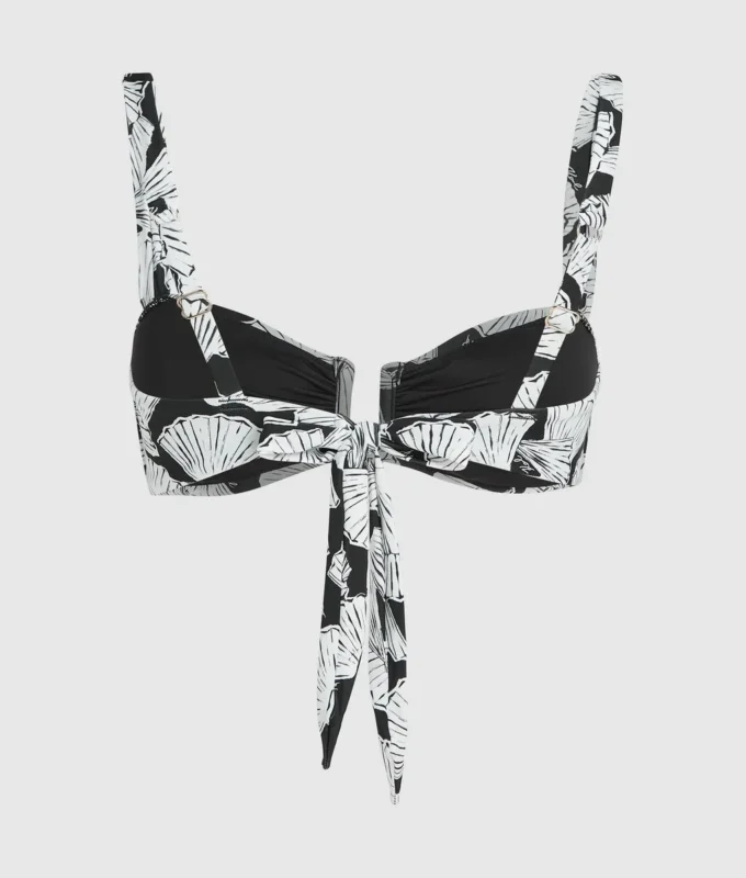 Bikinitop met waaierprint