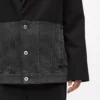 Blazer met denim paneel