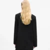 Blazer met denim paneel