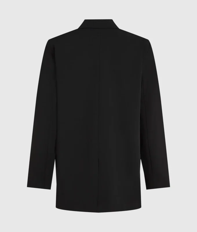 Blazer met denim paneel
