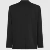 Blazer met denim paneel