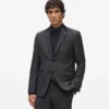 Blazer met satijnen kraag