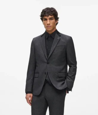 Blazer met satijnen kraag
