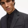 Blazer met satijnen kraag