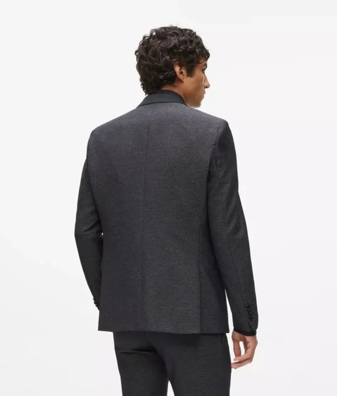 Blazer met satijnen kraag