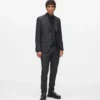 Blazer met satijnen kraag