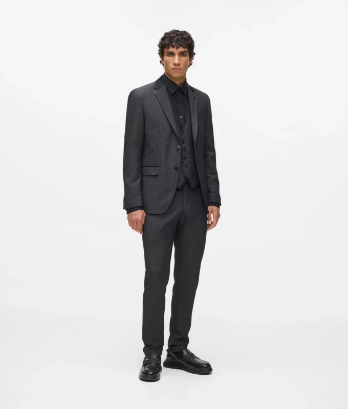 Blazer met satijnen kraag