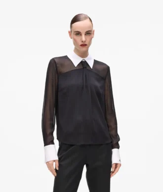 Blouse met strikdetail