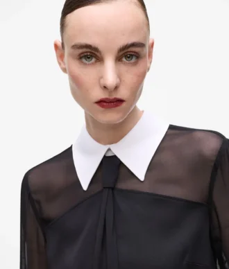 Blouse met strikdetail