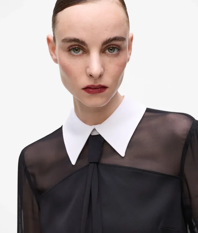 Blouse met strikdetail