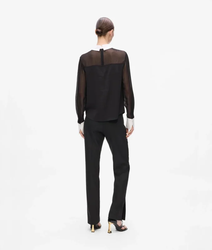 Blouse met strikdetail