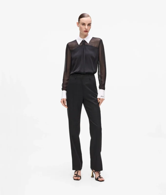 Blouse met strikdetail