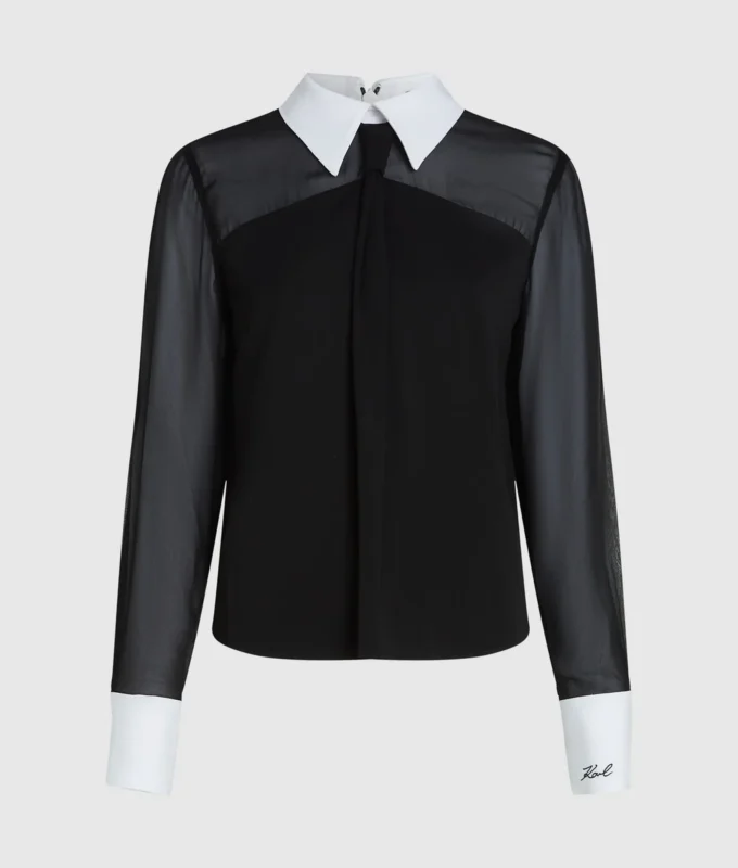 Blouse met strikdetail