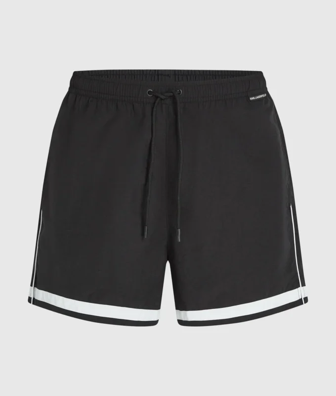 Boardshorts met contrasterende biezen