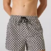 Boardshorts met dambordpatroon