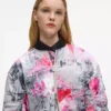 Bomberjack met all-over verfprint
