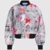 Bomberjack met all-over verfprint