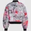 Bomberjack met all-over verfprint
