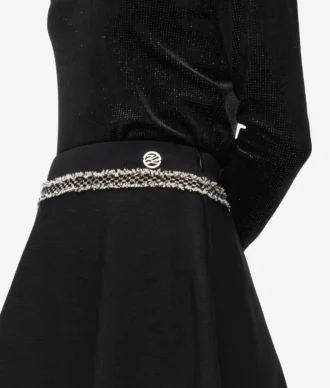 Bouclé-detail gebreide rok