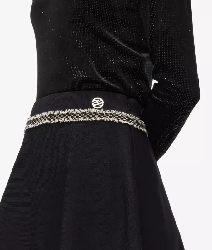 Bouclé-detail gebreide rok