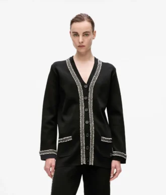 Bouclé-detail vest