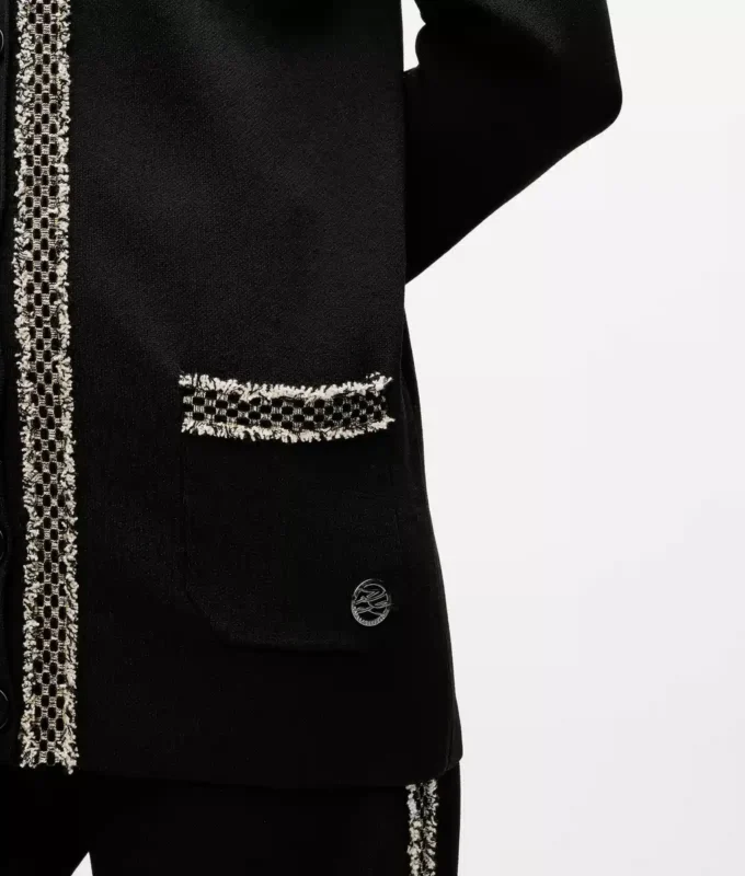 Bouclé-detail vest