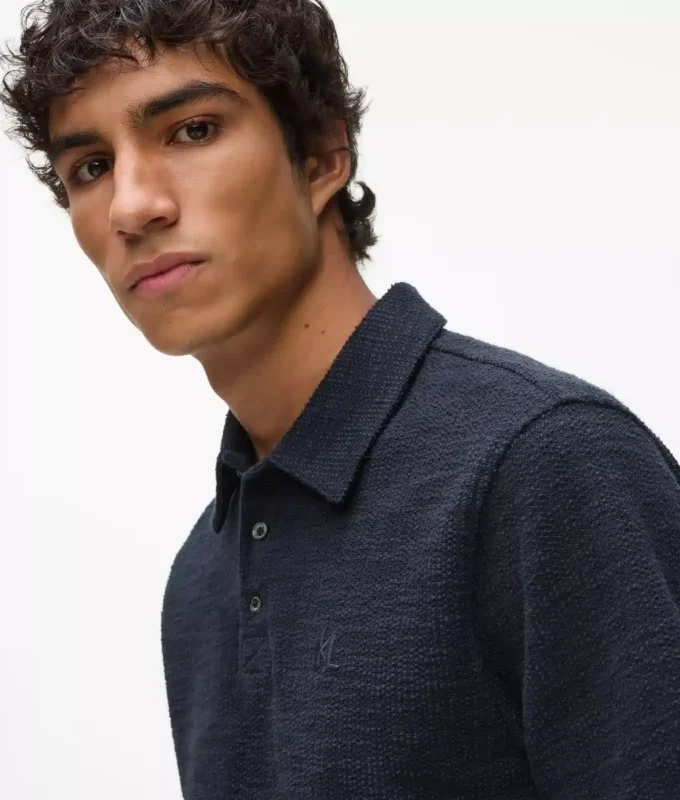 Bouclé poloshirt