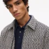 Bouclé tweed jasje met ritssluiting