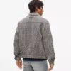 Bouclé tweed jasje met ritssluiting