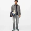 Bouclé tweed jasje met ritssluiting
