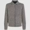 Bouclé tweed jasje met ritssluiting