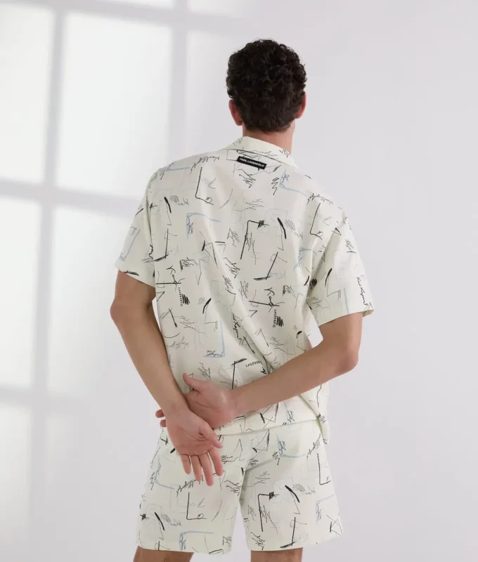 BOWLINGSHIRT MET ALL-OVER-PRINT