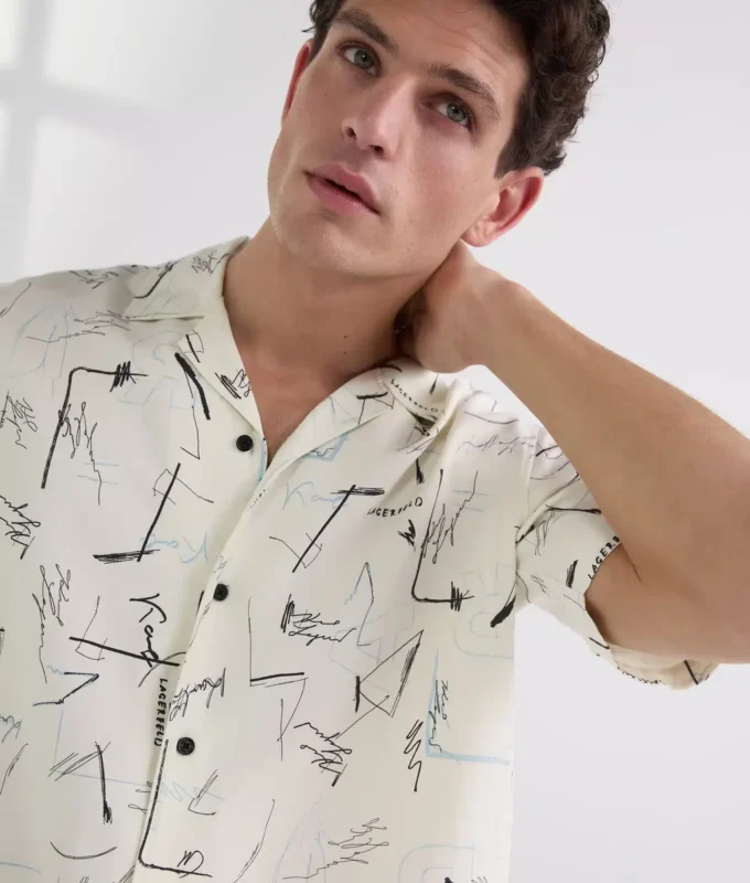 BOWLINGSHIRT MET ALL-OVER-PRINT
