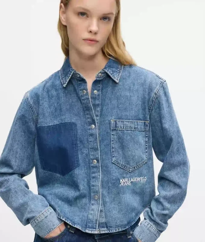 Boxy denim shirt